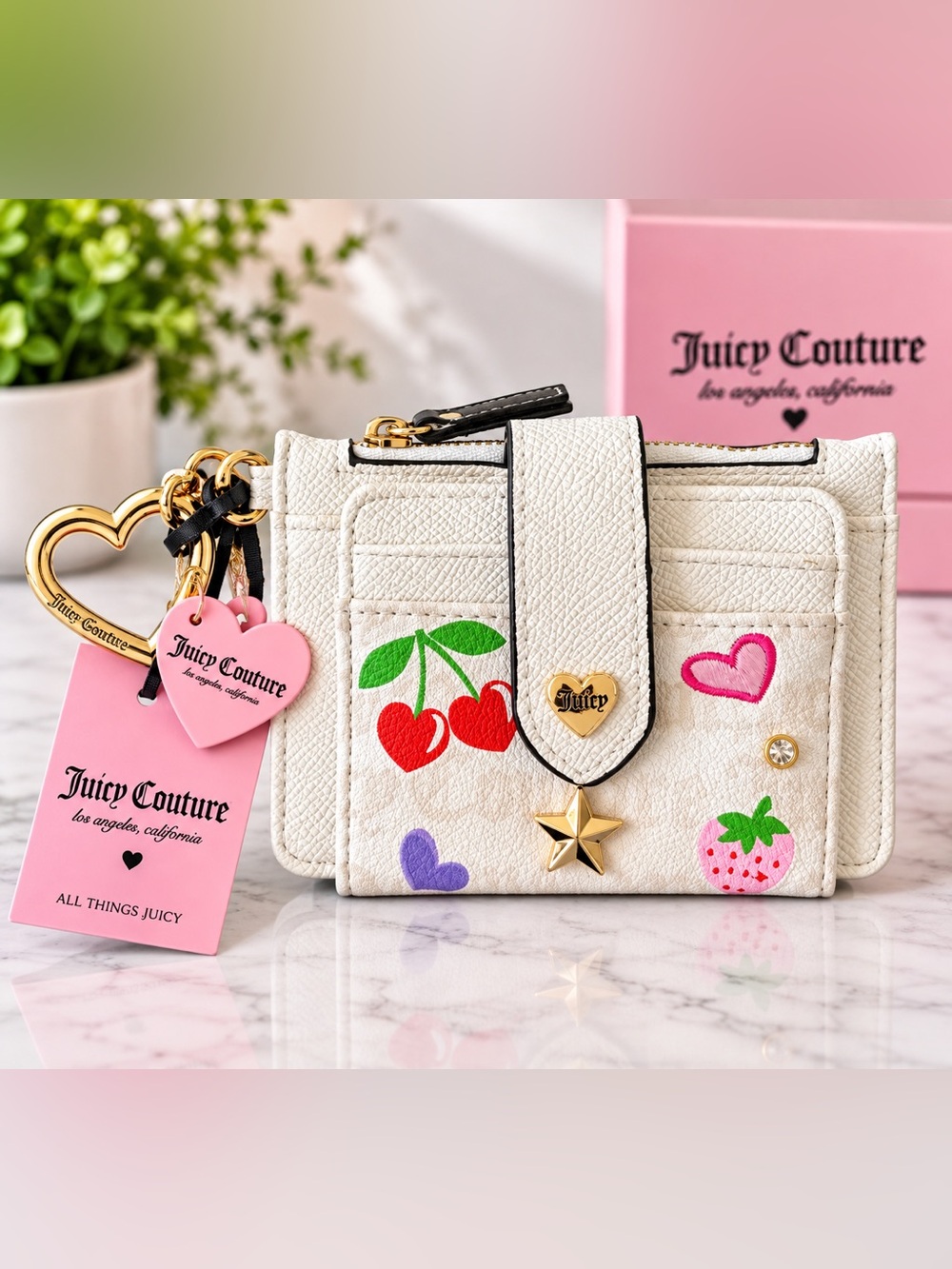 Juicy Couture White Snap Wallet NWT - Picture 3 of 3